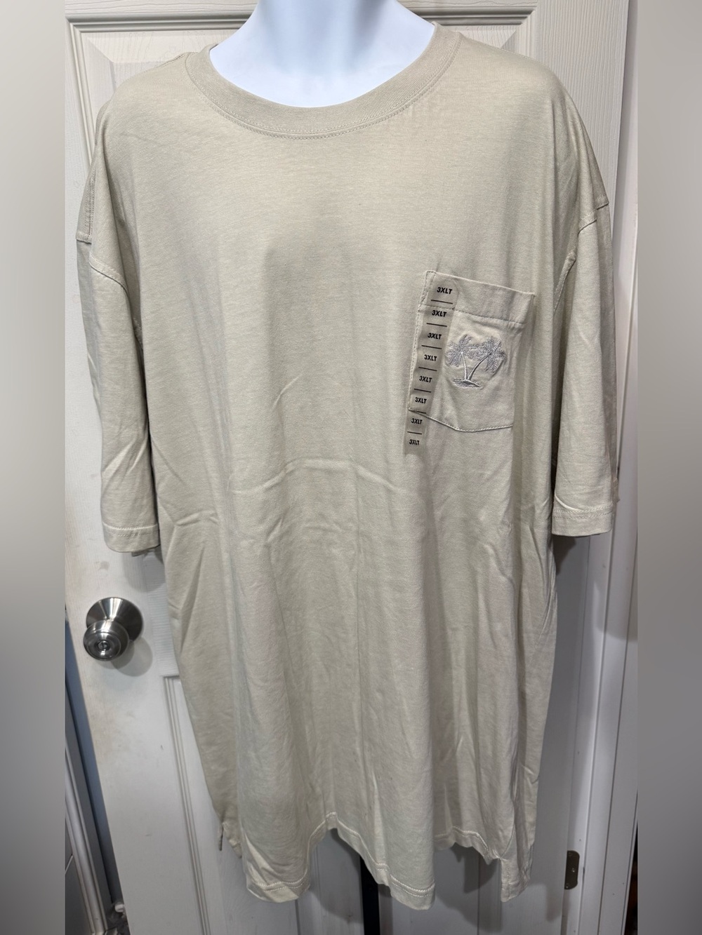 New Joe Marlin Unwind Men's Pocket Short-Sleeve T-Shirt in Light Beige